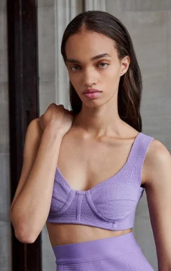 Separates|Tops-Hervé Léger BOUCLE BRA TOP ORCHID