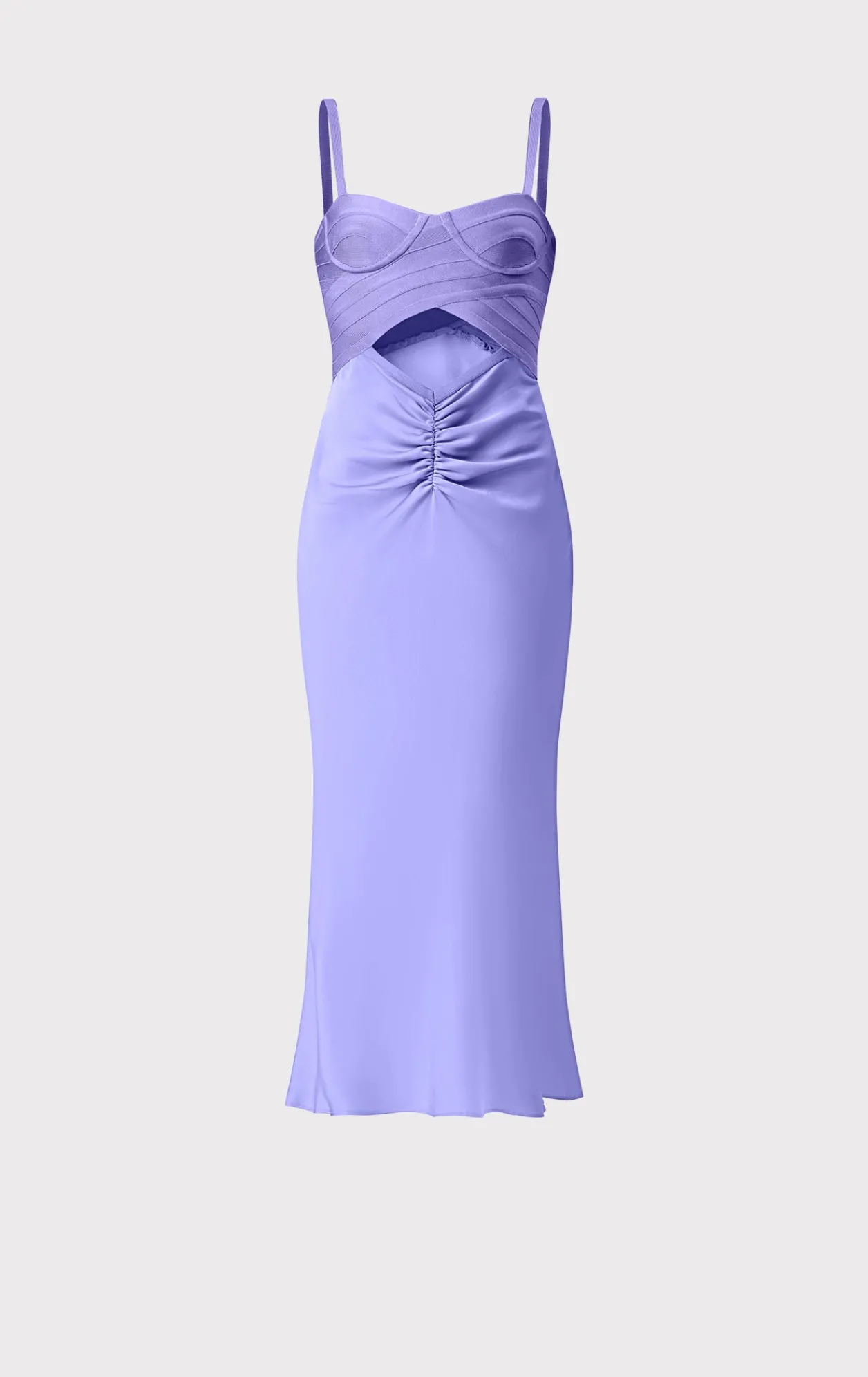 Dresses|Gowns-Hervé Léger BUSTIER BANDAGE DRESS WITH BIAS SKIRT ROYAL