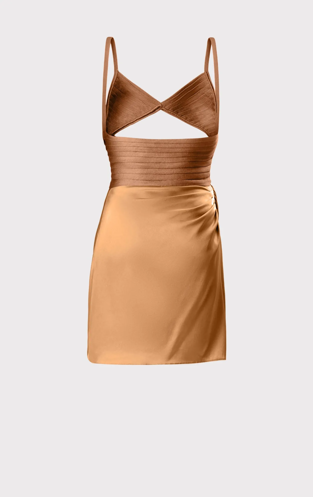 Dresses-Hervé Léger DRAPED CUTOUT MINI DRESS HONEY