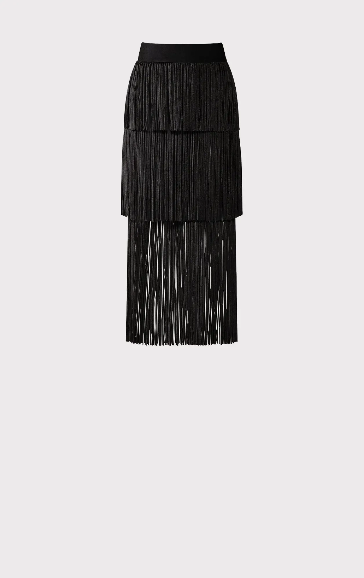 Separates|Bottoms-Hervé Léger FRINGE SKIRT BLACK