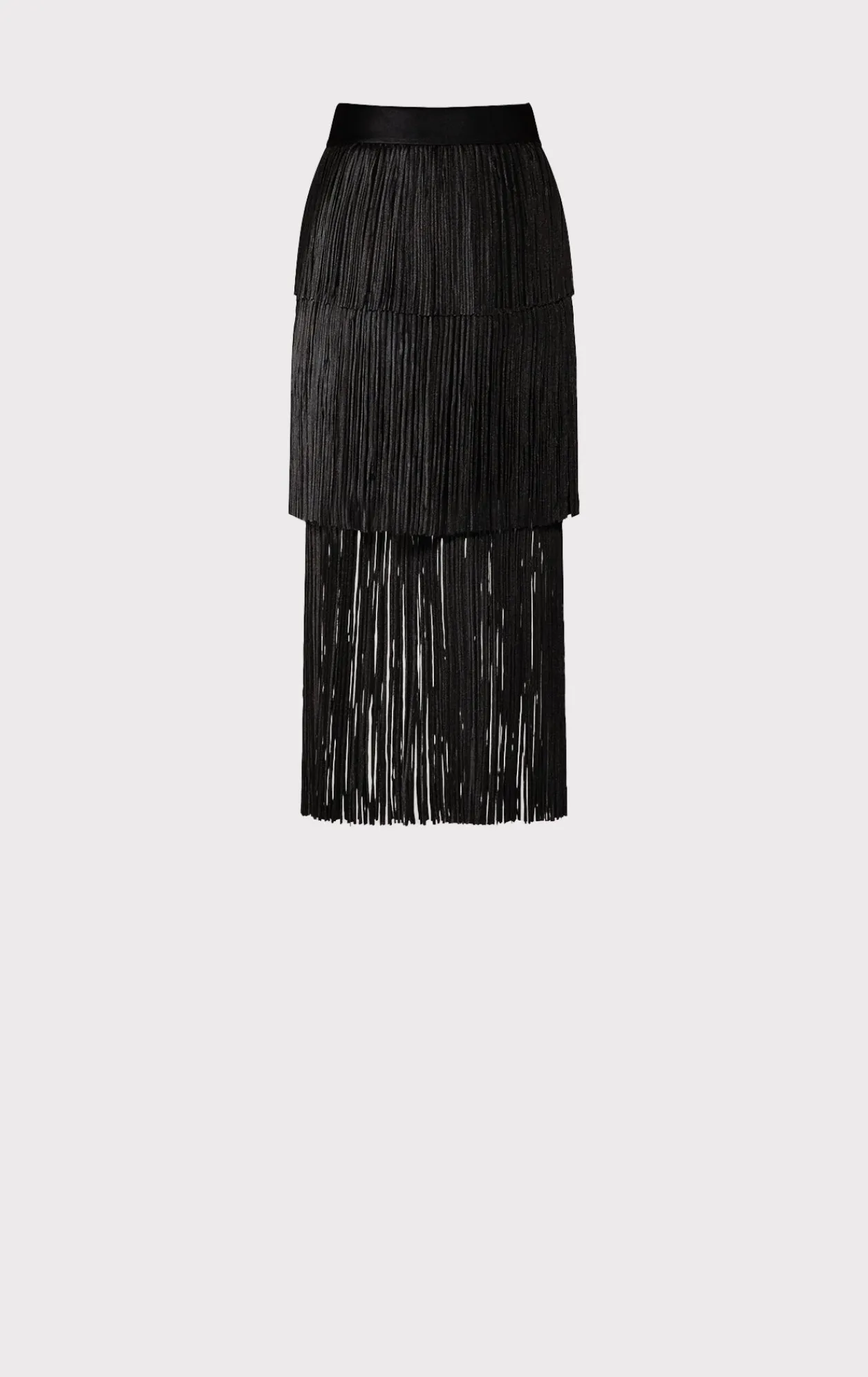 Separates|Bottoms-Hervé Léger FRINGE SKIRT BLACK