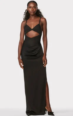 Dresses|Gowns-Hervé Léger HERVÉ LÉGER X LAW ROACH Draped Cutout Gown BLACK
