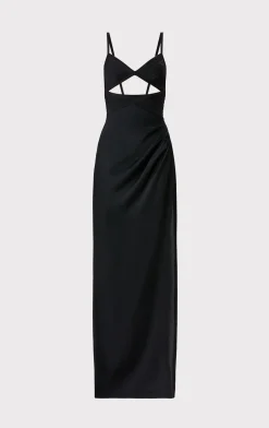 Dresses|Gowns-Hervé Léger HERVÉ LÉGER X LAW ROACH Draped Cutout Gown BLACK