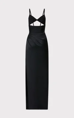 Dresses|Gowns-Hervé Léger HERVÉ LÉGER X LAW ROACH Draped Cutout Gown BLACK