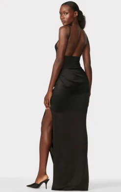 Dresses|Gowns-Hervé Léger HERVÉ LÉGER X LAW ROACH Draped Cutout Gown BLACK