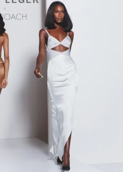 Dresses|Gowns-Hervé Léger HERVÉ LÉGER X LAW ROACH Draped Cutout Gown MERCURY