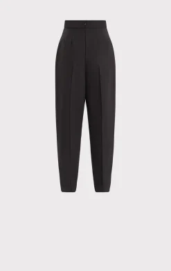 Separates|Bottoms-Hervé Léger HIGH WAIST PLEATED TAPERED PANTS BLACK