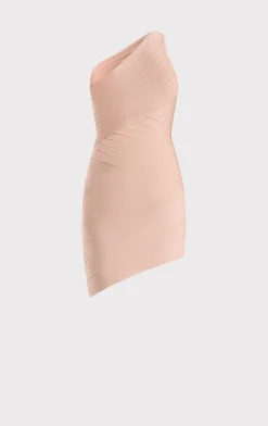 Dresses-Hervé Léger ICON ASYMMETRICAL MINI DRESS BARE