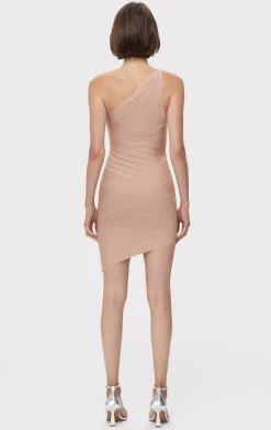 Dresses-Hervé Léger ICON ASYMMETRICAL MINI DRESS BARE