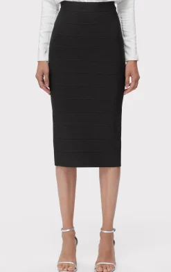 Separates|Bottoms-Hervé Léger ICON BANDAGE PENCIL SKIRT BLACK