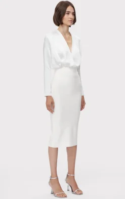 Separates|Bottoms-Hervé Léger ICON BANDAGE PENCIL SKIRT ALABASTER