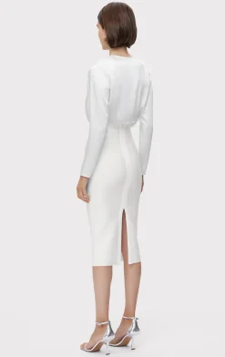 Separates|Bottoms-Hervé Léger ICON BANDAGE PENCIL SKIRT ALABASTER