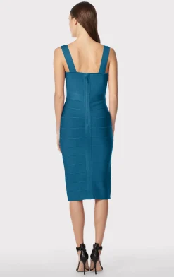 Dresses-Hervé Léger ICON COCKTAIL DRESS DARK TEAL