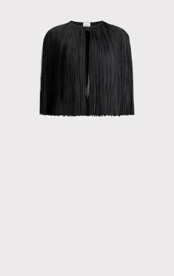 Separates|Tops-Hervé Léger ICON FRINGE CAPE BLACK