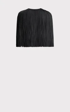 Separates|Tops-Hervé Léger ICON FRINGE CAPE BLACK