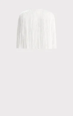 Separates|Tops-Hervé Léger ICON FRINGE CAPE ALABASTER