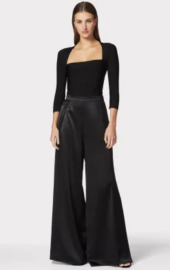 Separates|Tops-Hervé Léger ICON SQUARE NECK TOP BLACK