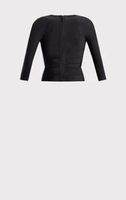Separates|Tops-Hervé Léger ICON SQUARE NECK TOP BLACK