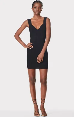 Dresses-Hervé Léger ICON STRAPPY SWEETHEART MINI DRESS BLACK