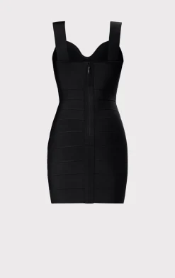 Dresses-Hervé Léger ICON STRAPPY SWEETHEART MINI DRESS BLACK