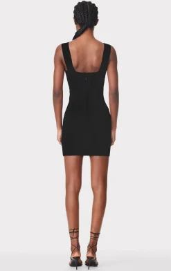 Dresses-Hervé Léger ICON STRAPPY SWEETHEART MINI DRESS BLACK