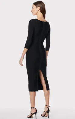Dresses-Hervé Léger ICON SWEETHEART MIDI DRESS BLACK