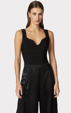 Separates|Tops-Hervé Léger ICON SWEETHEART TOP BLACK