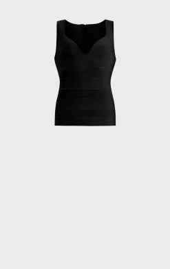 Separates|Tops-Hervé Léger ICON SWEETHEART TOP BLACK