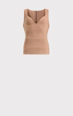 Separates|Tops-Hervé Léger ICON SWEETHEART TOP TOFFEE