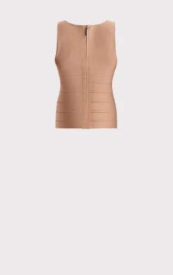 Separates|Tops-Hervé Léger ICON SWEETHEART TOP TOFFEE