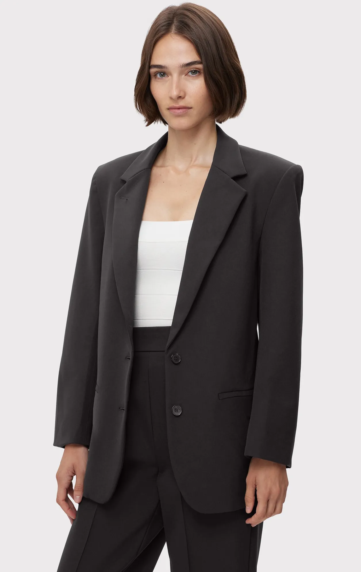 Separates|Jackets-Hervé Léger OVERSIZED BLAZER BLACK