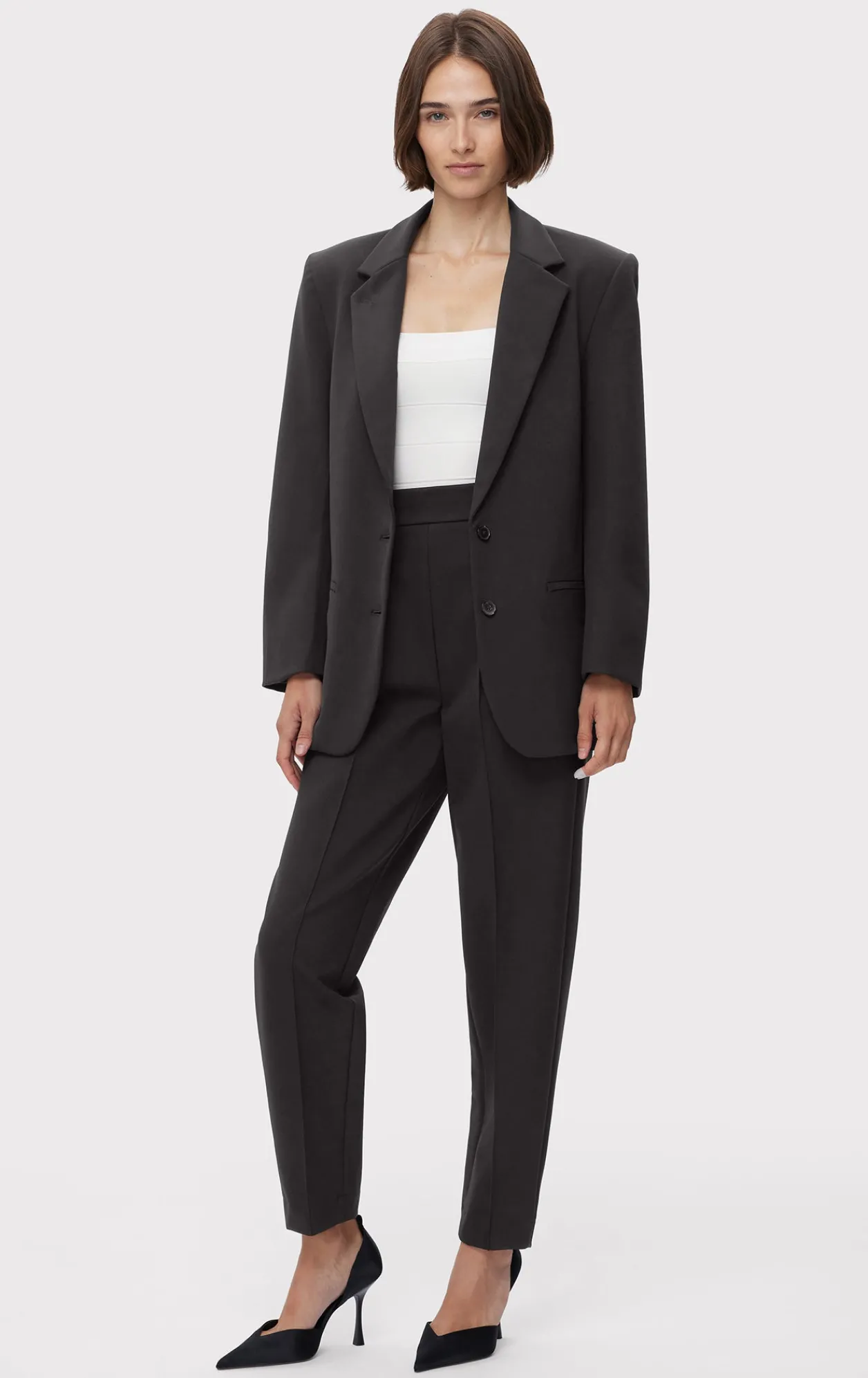 Separates|Jackets-Hervé Léger OVERSIZED BLAZER BLACK