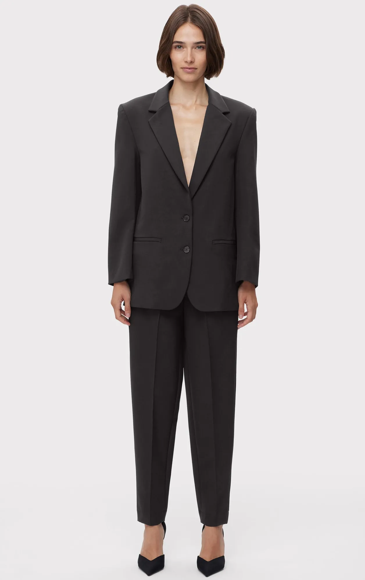 Separates|Jackets-Hervé Léger OVERSIZED BLAZER BLACK