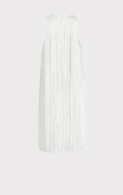 Dresses-Hervé Léger RACER FRINGE MINI DRESS ALABASTER