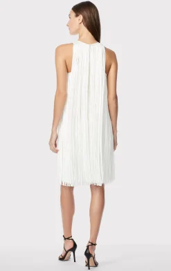 Dresses-Hervé Léger RACER FRINGE MINI DRESS ALABASTER