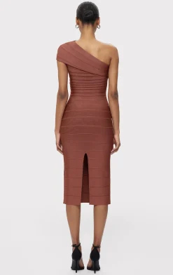 Dresses-Hervé Léger THE ABIGAIL DRESS NUTMEG