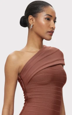 Dresses-Hervé Léger THE ABIGAIL DRESS NUTMEG