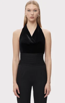 Separates|Tops-Hervé Léger THE ALICE TOP BLACK