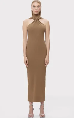 Dresses|Gowns-Hervé Léger THE ANGELICA GOWN LATTE