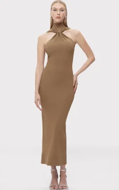 Dresses|Gowns-Hervé Léger THE ANGELICA GOWN LATTE