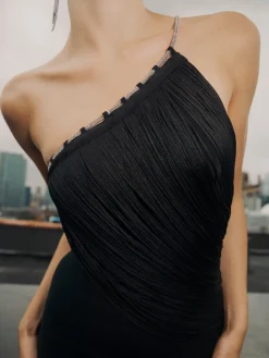 Dresses-Hervé Léger THE ARIA DRESS BLACK