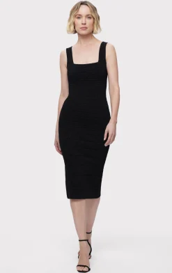 Dresses-Hervé Léger THE AUBREY DRESS METALLIC BLACK