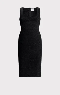 Dresses-Hervé Léger THE AUBREY DRESS METALLIC BLACK