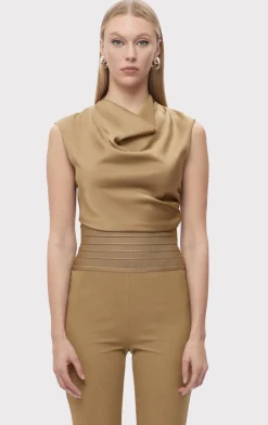 Separates|Tops-Hervé Léger THE AUDREY TOP LATTE