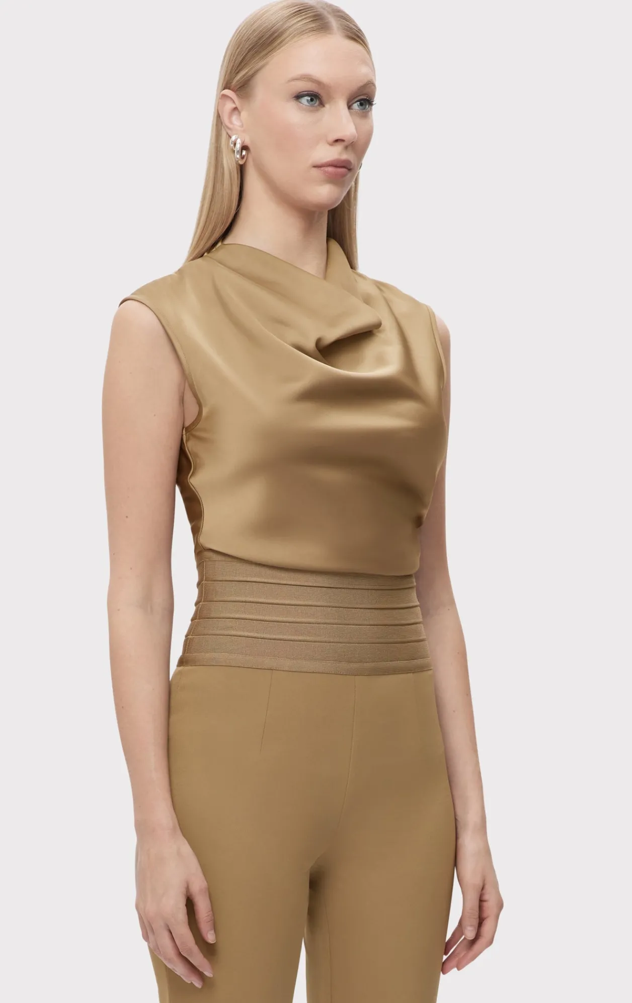 Separates|Tops-Hervé Léger THE AUDREY TOP LATTE
