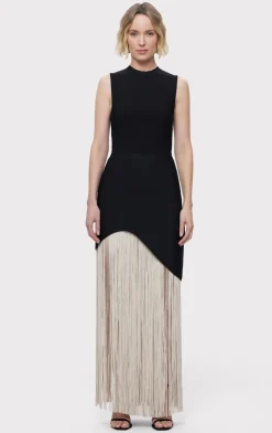 Dresses|Gowns-Hervé Léger THE AURORA GOWN BLACK CHALK