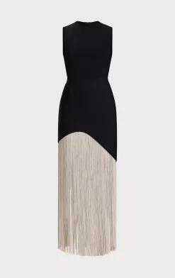 Dresses|Gowns-Hervé Léger THE AURORA GOWN BLACK CHALK