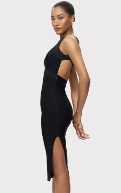Dresses-Hervé Léger THE BELLA DRESS BLACK