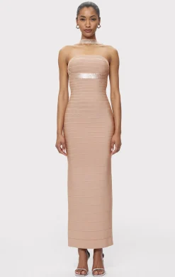 Dresses|Gowns-Hervé Léger THE BRUNA GOWN BARE