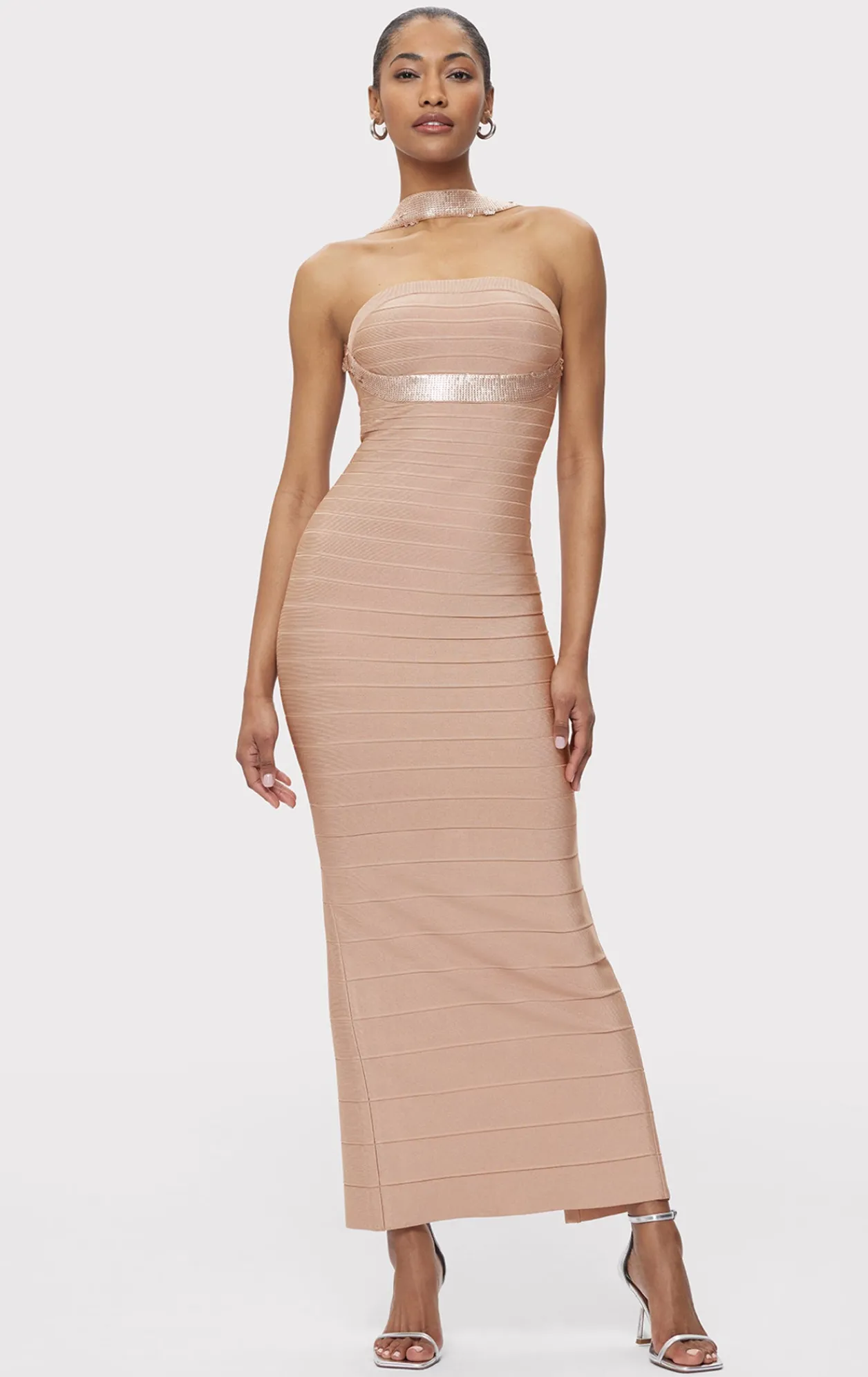 Dresses|Gowns-Hervé Léger THE BRUNA GOWN BARE